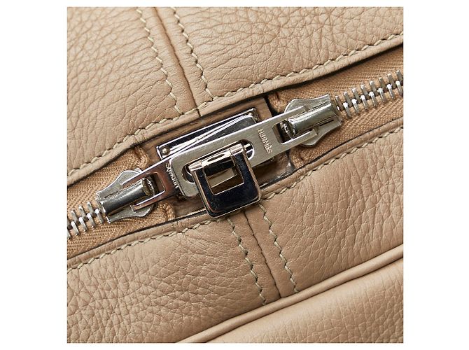 Victoria Hermès Hermes Brown Clemence Vittoria II 50 Marrone Beige - vista 8