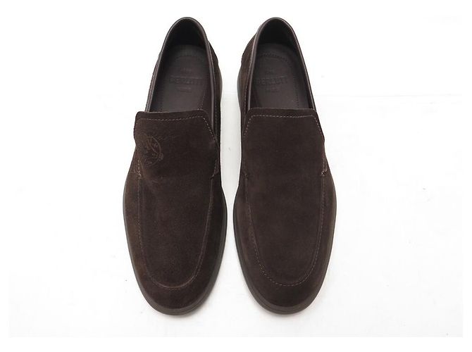 NUOVE SCARPE BERLUTI LATITUDE SCRITTO S5014 9 43 SCARPE SCAMOSCIATE - vista 5