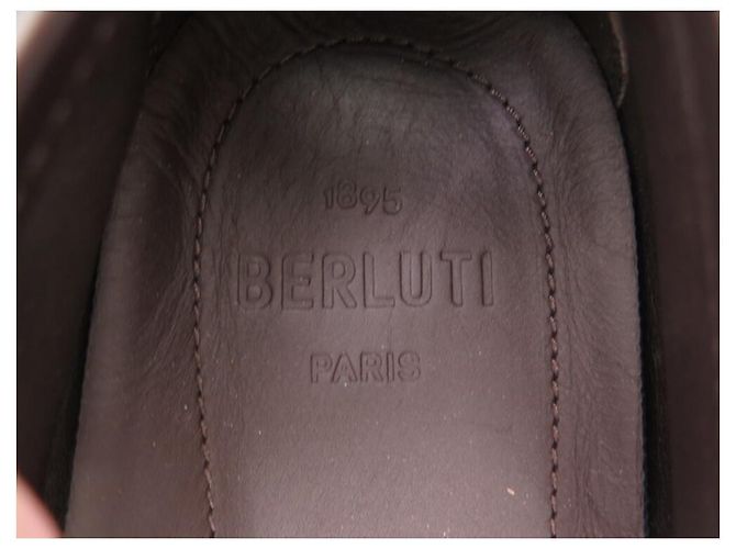 NUOVE SCARPE BERLUTI LATITUDE SCRITTO S5014 9 43 SCARPE SCAMOSCIATE - vista 6