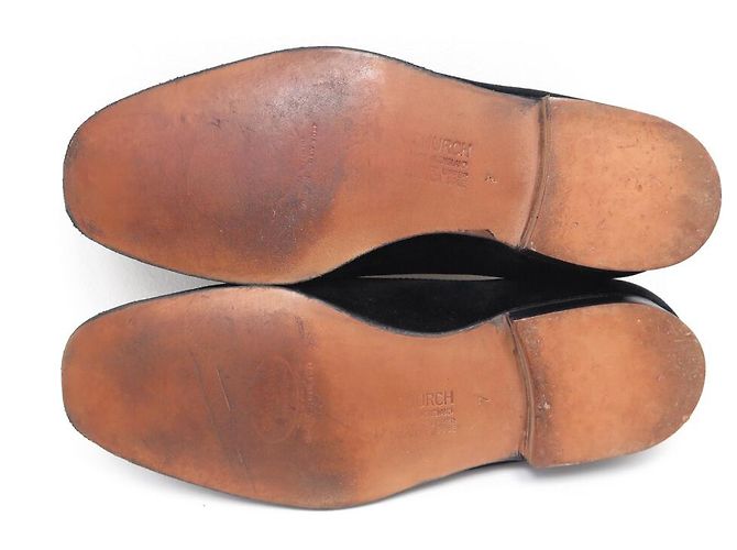 Church's SCARPE SOVRANO VINTAGE CHURCH 7 41 CIABATTE A SCATOLA MOCASSINI IN VELLUTO - vista 3