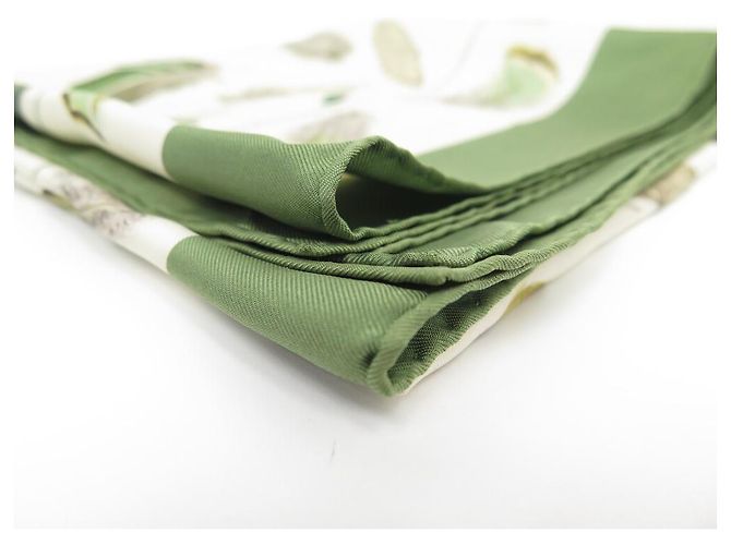 Hermès SCIARPA VINTAGE HERMES PIUMA HENRI DE LINARES 90 SCIARPA IN SETA VERDE CM - vista 9