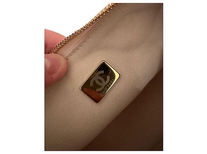 Borsa hobo piccola Chanel Moon in pelle beige Bianco Crudo - vista 7