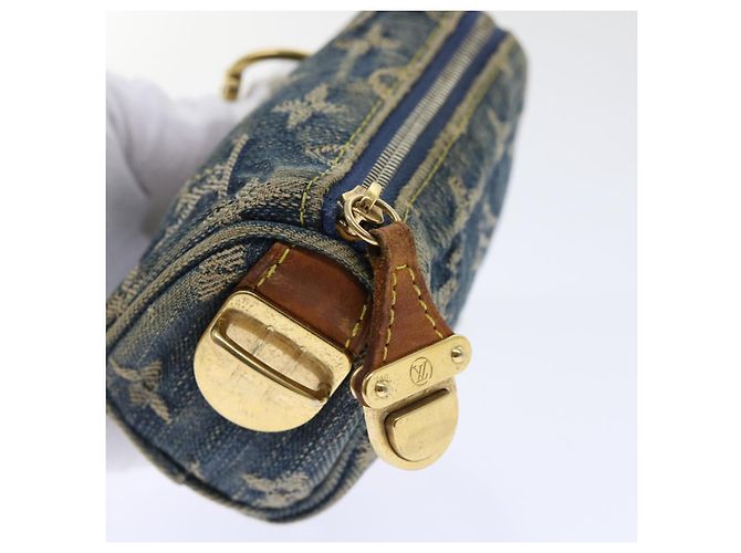 LOUIS VUITTON Monogram Denim Trousse Speedy Pochette Bleu M95082 Auth LV 53409 - vue 11