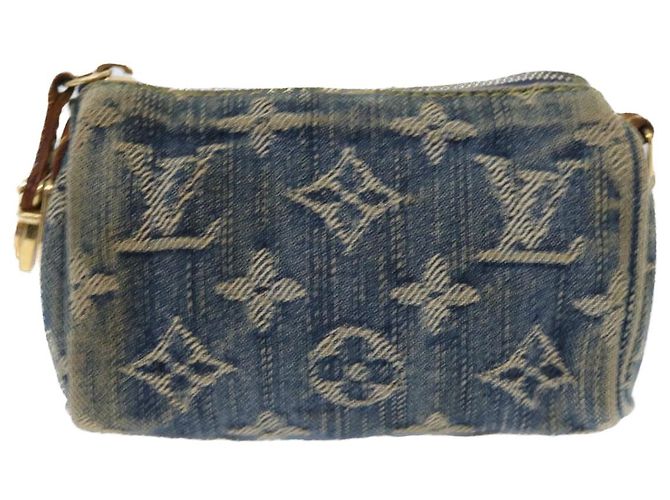 LOUIS VUITTON Monogram Denim Trousse Speedy Pochette Bleu M95082 Auth LV 53409 - vue 13