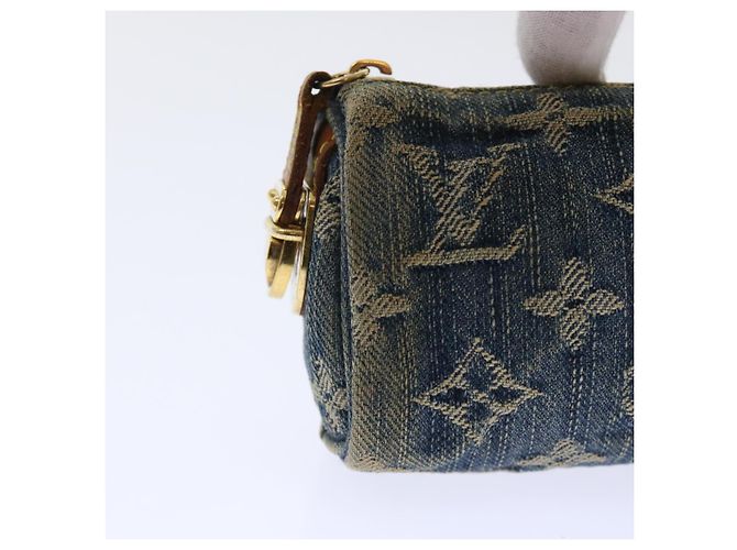 LOUIS VUITTON Monogram Denim Trousse Speedy Pochette Bleu M95082 Auth LV 53409 - vue 2