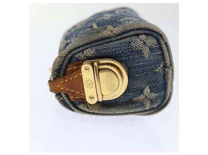 LOUIS VUITTON Monogram Denim Trousse Speedy Pochette Bleu M95082 Auth LV 53409 - vue 4