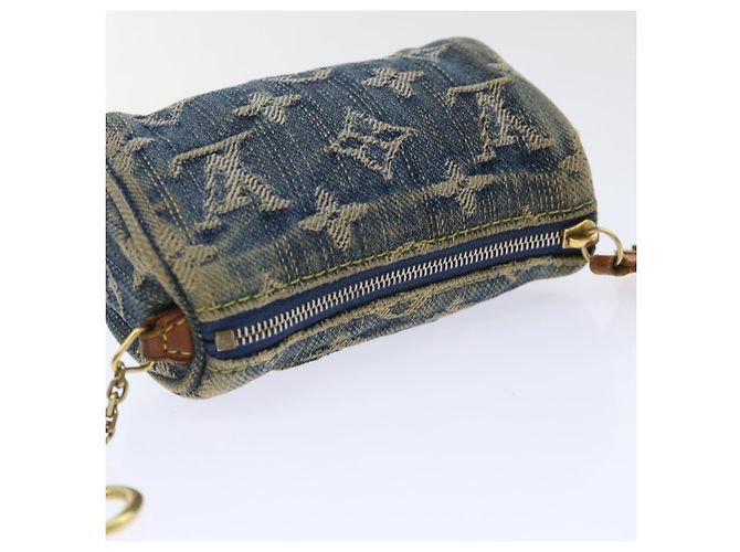 LOUIS VUITTON Monogram Denim Trousse Speedy Pochette Bleu M95082 Auth LV 53409 - vue 6