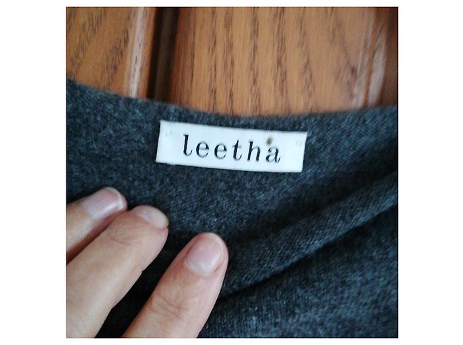 Leetha Robes Gris anthracite - vue 4