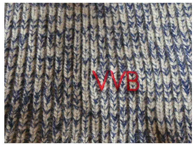 Victoria Beckham Wollpullover Grau und Hellbraun - Ansicht 3