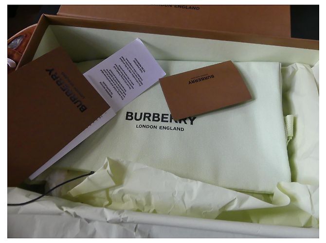 Sneakers Burberry Marroni in Tela e Scamosciato Marrone - vista 2