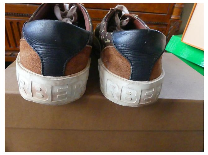 Sneakers Burberry Marroni in Tela e Scamosciato Marrone - vista 5