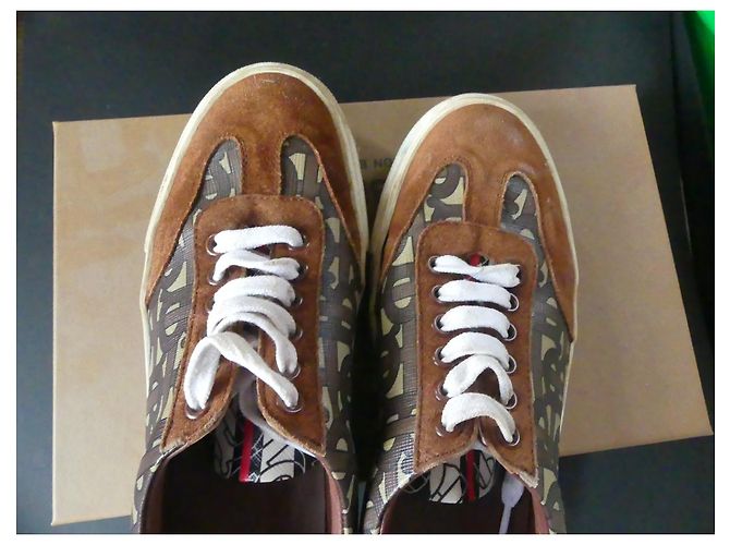 Sneakers Burberry Marroni in Tela e Scamosciato Marrone - vista 6