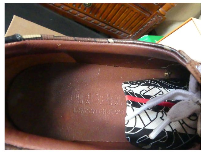 Sneakers Burberry Marroni in Tela e Scamosciato Marrone - vista 8