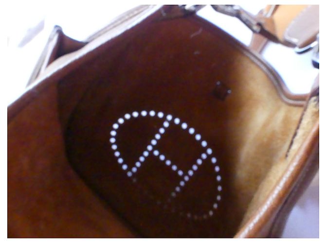 Evelyne Borsa a mano Hermès Evelyn 29 in pelle Gold Marrone - vista 15