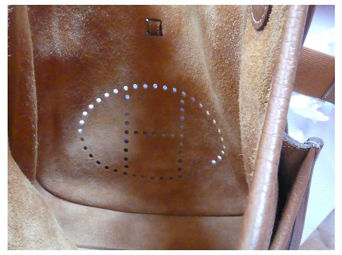 Evelyne Borsa a mano Hermès Evelyn 29 in pelle Gold Marrone - vista 2