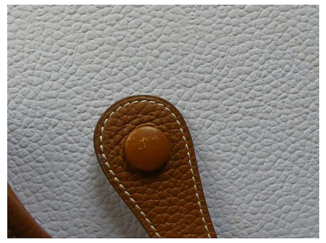 Evelyne Borsa a mano Hermès Evelyn 29 in pelle Gold Marrone - vista 7