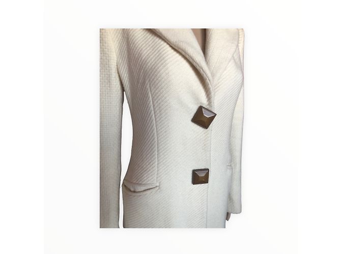 Autre Marque CLASS CAVALLI Cappotti T.fr 38 WOOL Crudo - vista 8