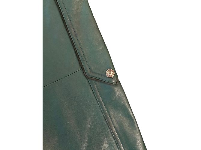 Pantalones Christian Dior de cuero verde S - vista 3