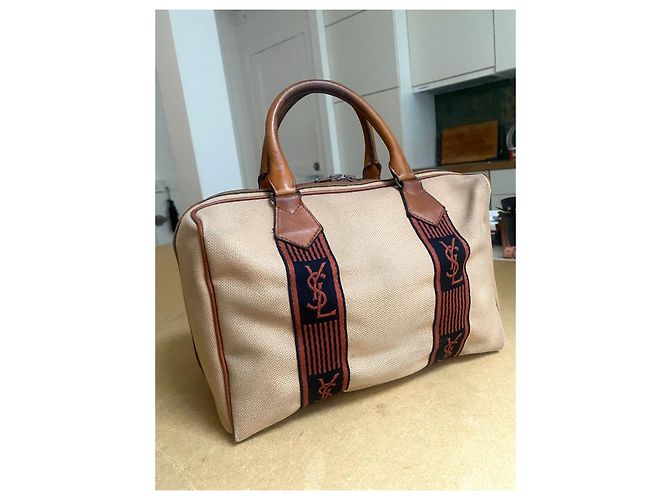 Borsa Yves Saint Laurent Beige - vista 3
