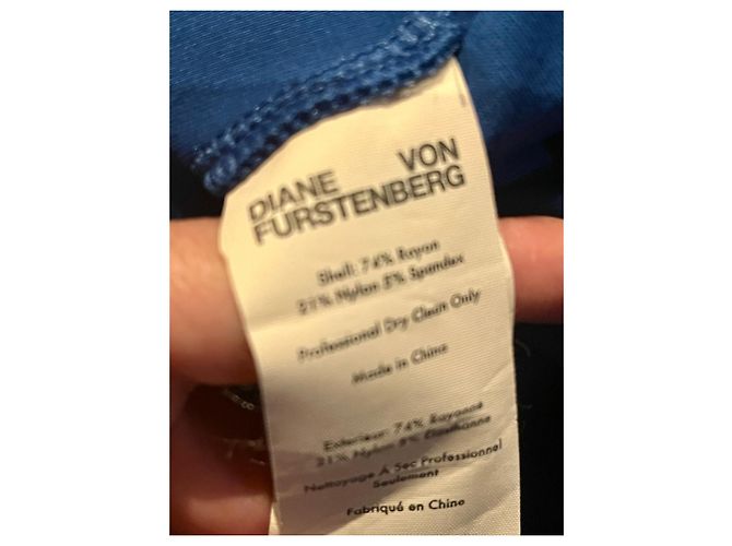 Diane Von Furstenberg Dvf blaues Stretchkleid - Ansicht 3