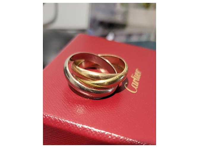Cartier Trinity Große Modellgröße 57 - Gewicht 12,23 grs Silber Golden - Ansicht 3