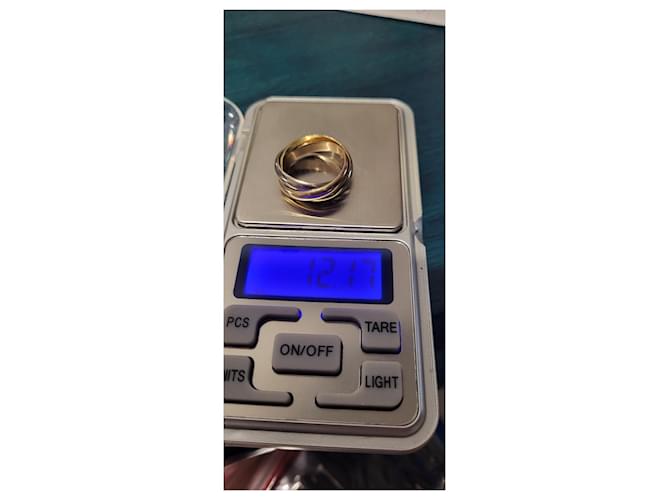Cartier Trinity Große Modellgröße 57 - Gewicht 12,23 grs Silber Golden - Ansicht 4