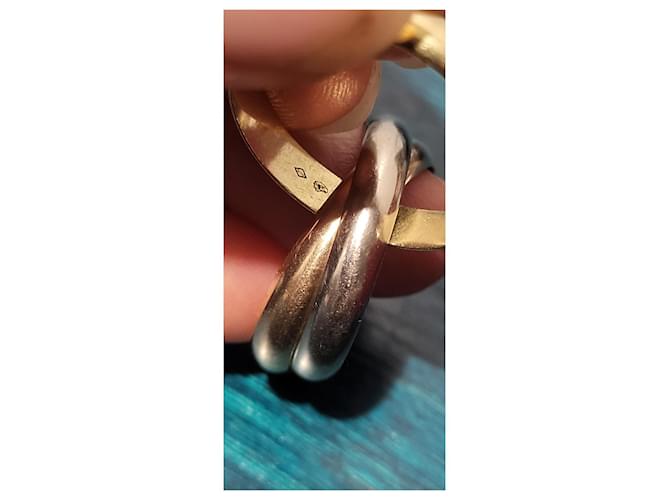 Cartier Trinity Große Modellgröße 57 - Gewicht 12,23 grs Silber Golden - Ansicht 6