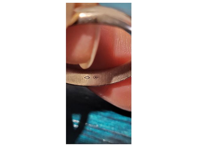 Cartier Trinity Große Modellgröße 57 - Gewicht 12,23 grs Silber Golden - Ansicht 9
