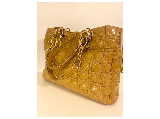 Borsa morbida Christian Dior grande gialla D'oro Giallo Sabbia Senape - vista 2