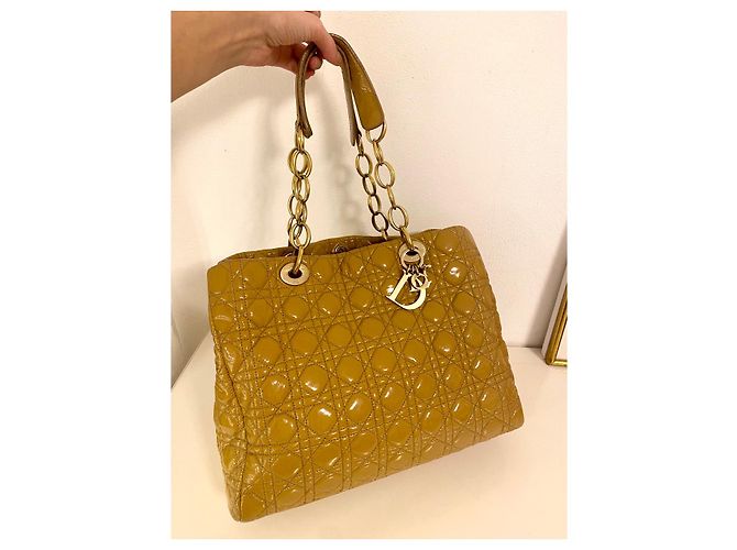 Borsa morbida Christian Dior grande gialla D'oro Giallo Sabbia Senape - vista 5