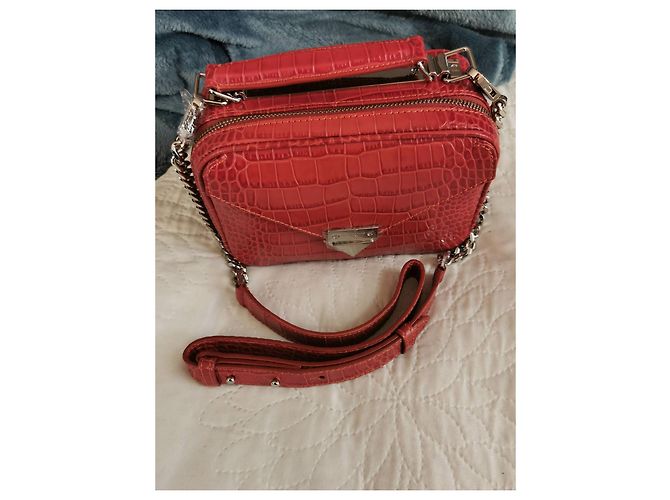 Bolso Barbara The Kooples de piel efecto cocodrilo marrón naranja - vista 11