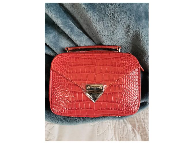 Bolso Barbara The Kooples de piel efecto cocodrilo marrón naranja - vista 12