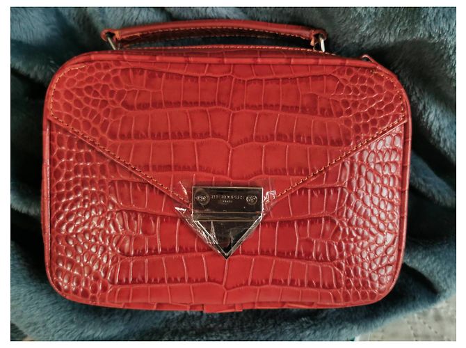 Bolso Barbara The Kooples de piel efecto cocodrilo marrón naranja - vista 13