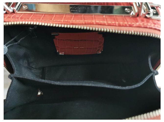 Bolso Barbara The Kooples de piel efecto cocodrilo marrón naranja - vista 17