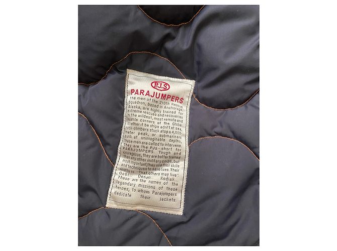 Giacca Parajumpers in pelliccia blu navy - vista 5