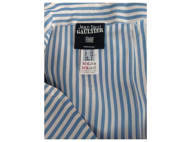 Falda de seda de Jean Paul Gaultier Azul claro - vista 2