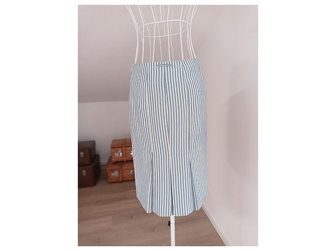 Falda de seda de Jean Paul Gaultier Azul claro - vista 3