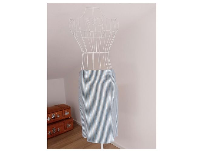 Falda de seda de Jean Paul Gaultier Azul claro - vista 4