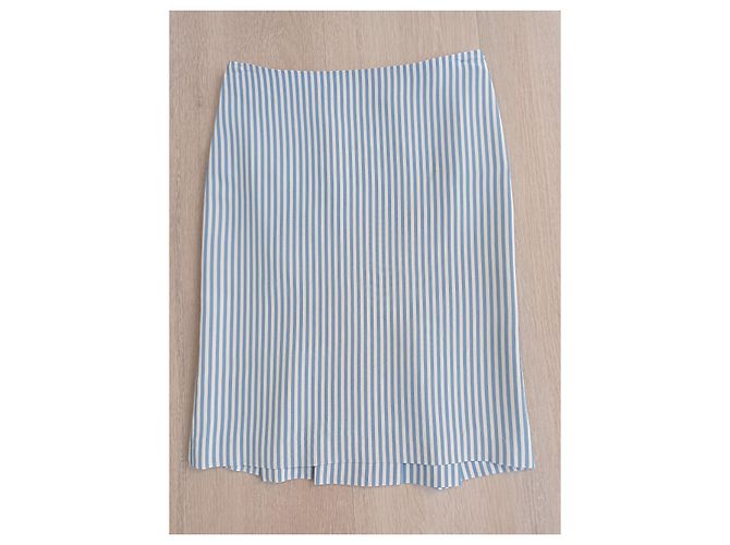 Falda de seda de Jean Paul Gaultier Azul claro - vista 5
