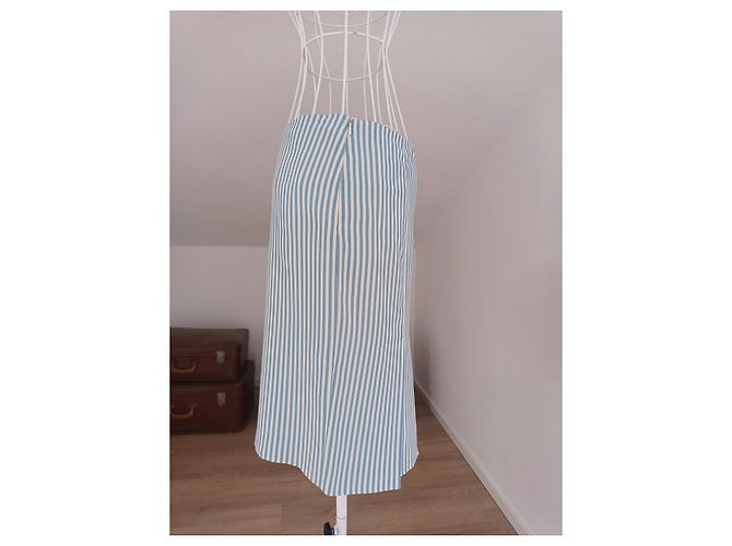 Falda de seda de Jean Paul Gaultier Azul claro - vista 7