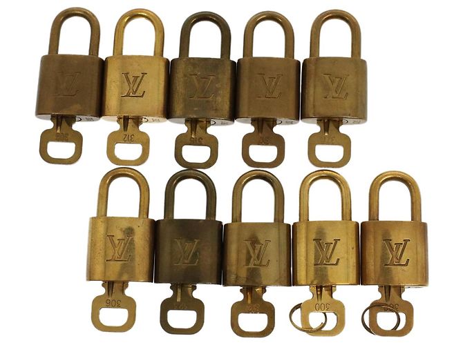 cadenas Louis Vuitton 10ensemble Gold Tone LV Auth cl783 - vue 2