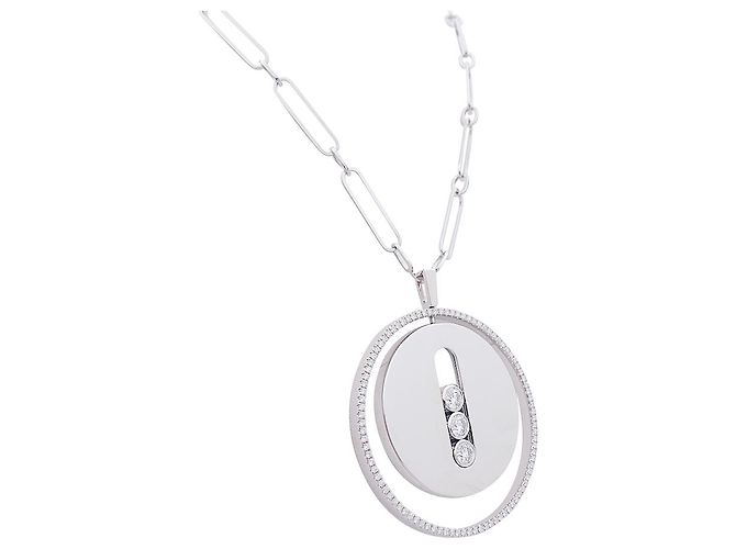 Sautoir Messika 'Move Lucky' diamanti e oro bianco - vista 2