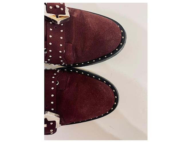 Botines Elegant Studs Givenchy cuero rojo oscuro Burdeos - vista 3