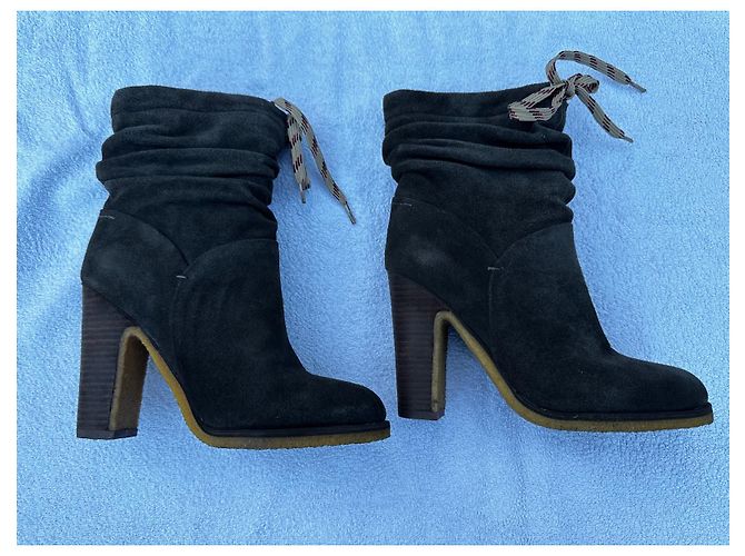 Botines See by Chloé Maru de ante marrón oscuro - vista 2