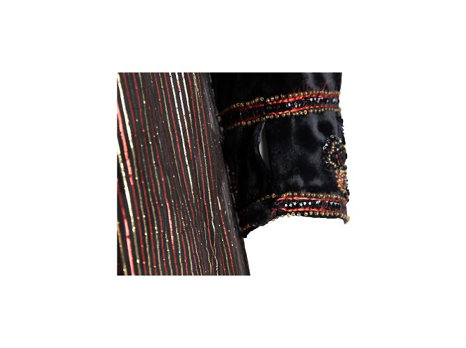 Lancetti Vintage-Kleid aus Schimmer und Samt Schwarz - Ansicht 5