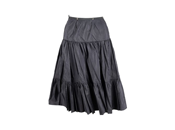 Lancetti Vintage-Kleid aus Schimmer und Samt Schwarz - Ansicht 7