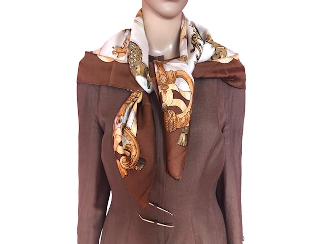 Hermès HERMES Schals T.  Silk Braun - Ansicht 2