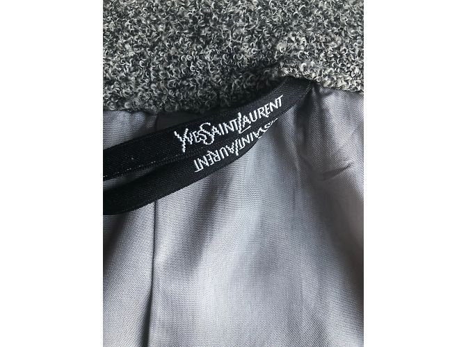 YVES SAINT LAURENT Gonne T.fr 36 WOOL Grigio - vista 10