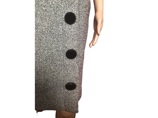 YVES SAINT LAURENT Gonne T.fr 36 WOOL Grigio - vista 2