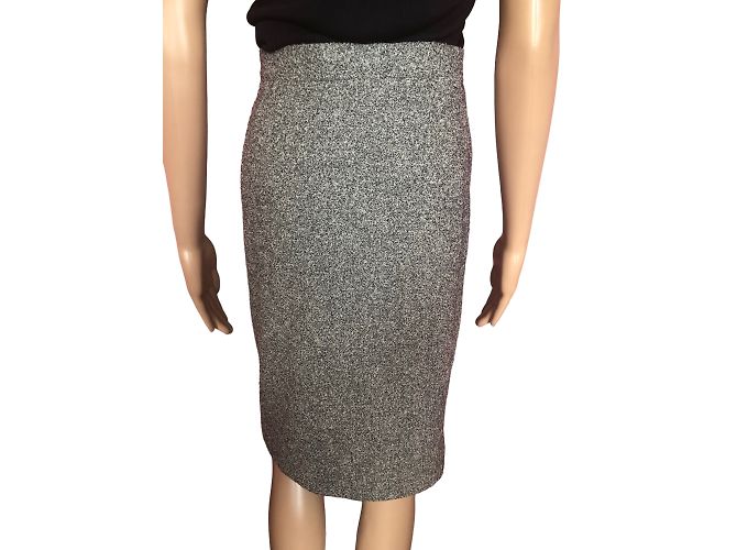 YVES SAINT LAURENT Gonne T.fr 36 WOOL Grigio - vista 4
